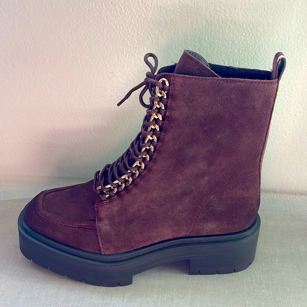 NEW! Sam Edelman Lovrin Women’s Leather Combat Boots Size 7 - Picture 6 of 12